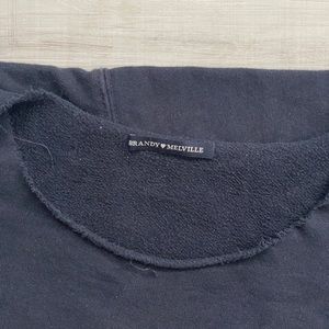 Brandy Melville Cropped Navy Sweatshirt